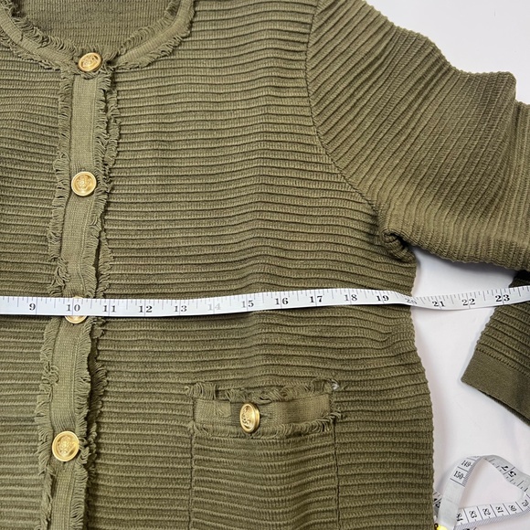 I.n.c. international concepts petite textured cardigan sweater dark olive newpet - Picture 6 of 7